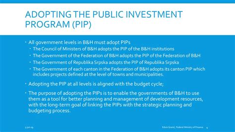 Public Investment Program (PIP) .